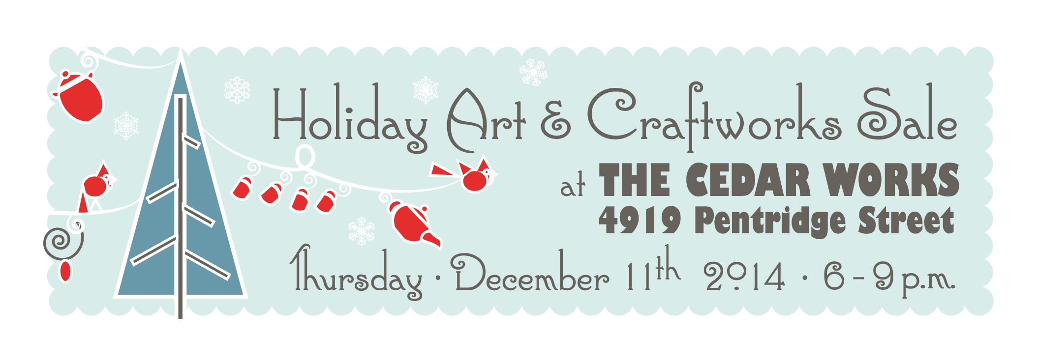 Red Windmill at the Cedar Works Holiday Sale